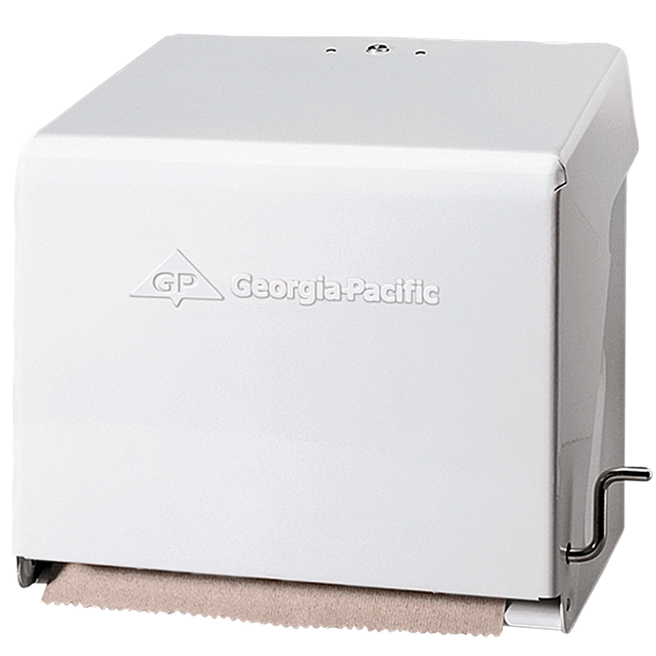 Georgia-Pacific Pro® Paper Towel Dispenser 8.5X10.75 IN Metal Wall Mount White Hard Roll Universal Crank 1/Each