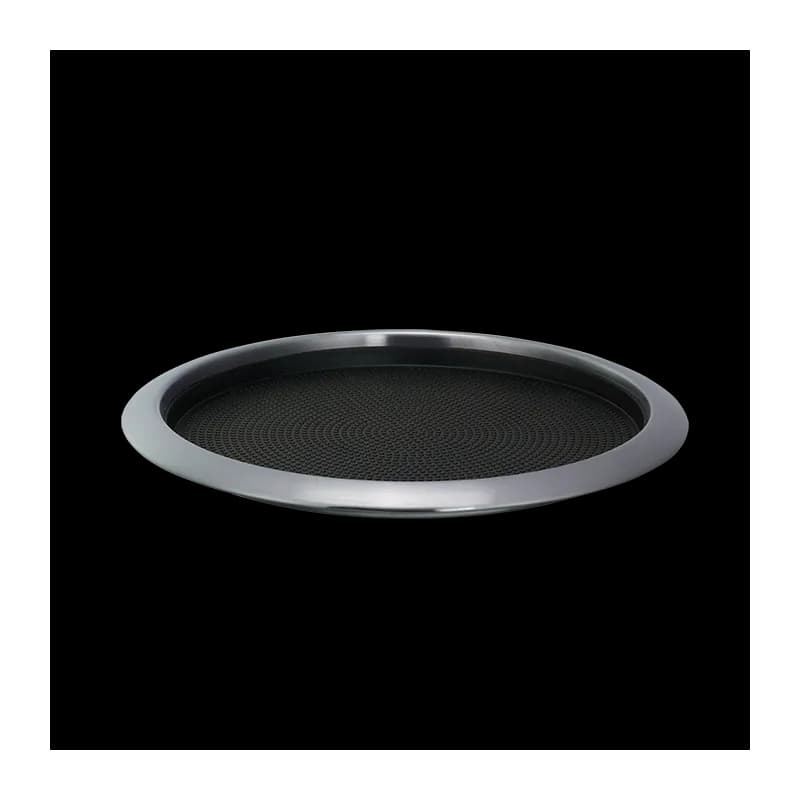 Insert Serving Tray 14 IN Brushed Stainless Steel Rubber Black Brushed Non-Slip Removable Medium Dishwasher Safe 1/Each