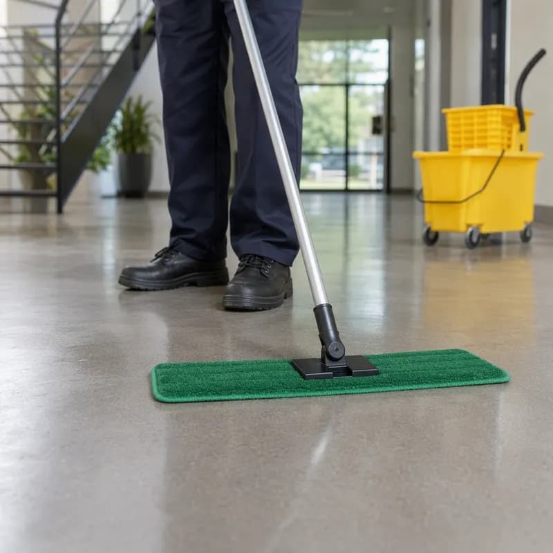 Mop 18 IN Green Microfiber Flat 100/Case