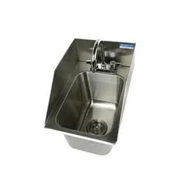 Drop-In Sink 14X10X10 IN Stainless Steel With Side Splashes 1/Each