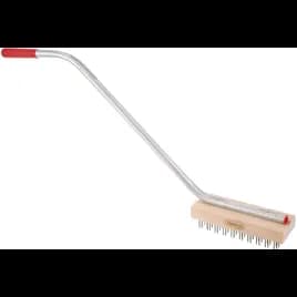 Broiler & Grill Brush Wood Steel Coarse Bristle With Handle 1/Each