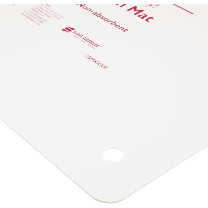 San Jamar Saf-T-Grip Cutting Board 18X13X0.13 IN White Textured Hygienic 1/Each