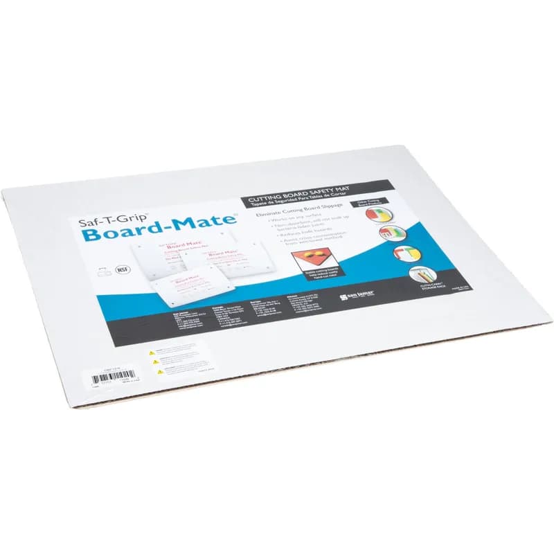 San Jamar Saf-T-Grip Cutting Board 18X13X0.13 IN White Textured Hygienic 1/Each