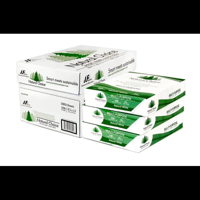 Natural Choice Copy Paper 11X8.5 IN 92 Bright 5 Count/Case 72 Cases/Pallet