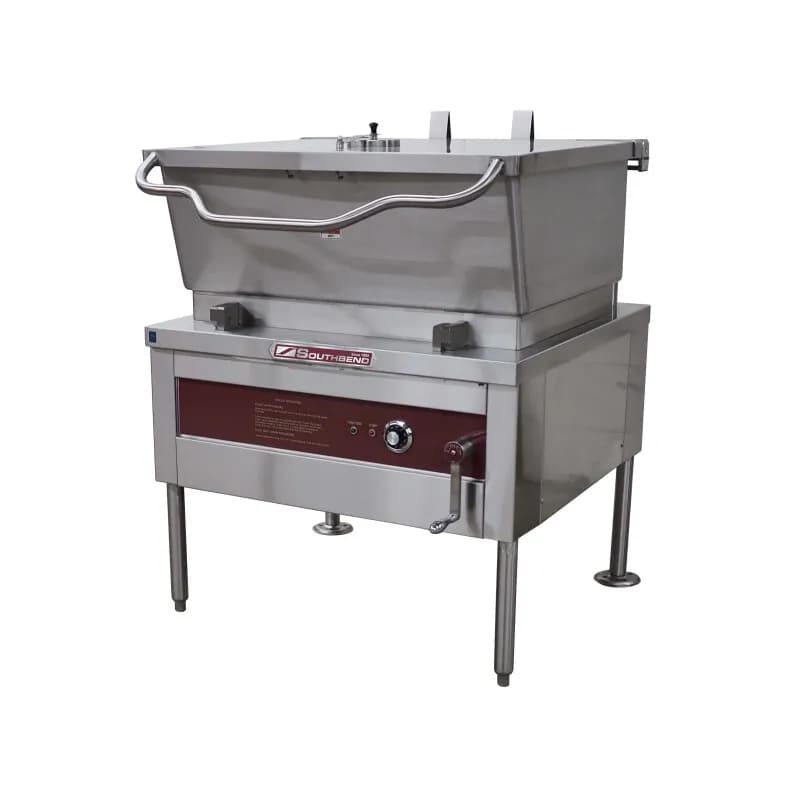 Electric Floor Tilt Skillet 40 GAL Stainless Steel Manual Tilt Solid Narrow Gas 10000 BTU 1/Each