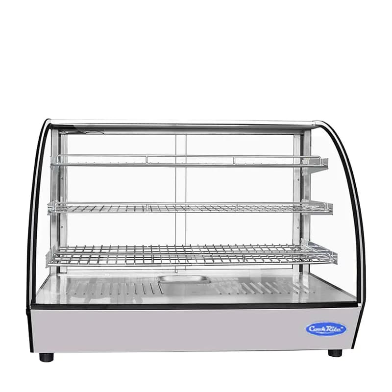 Display Case 22.75X35.88X26.5 IN Stainless Steel Heated Countertop Curved 1/Each