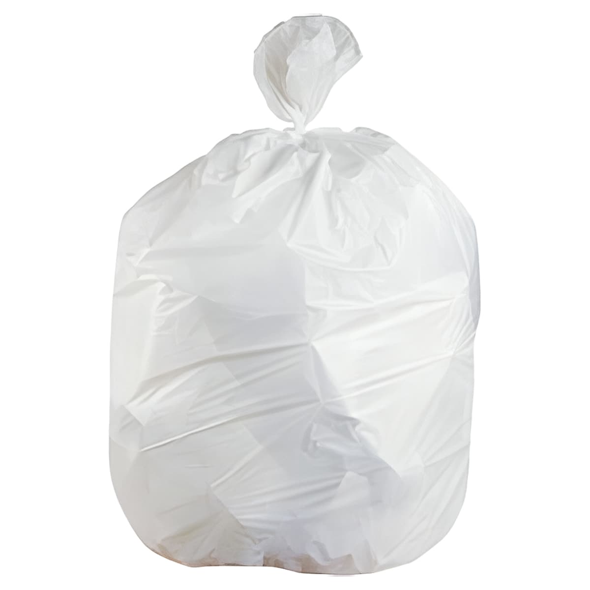 Can Liner 15X9X32 IN White Plastic 0.8MIL 500/Case