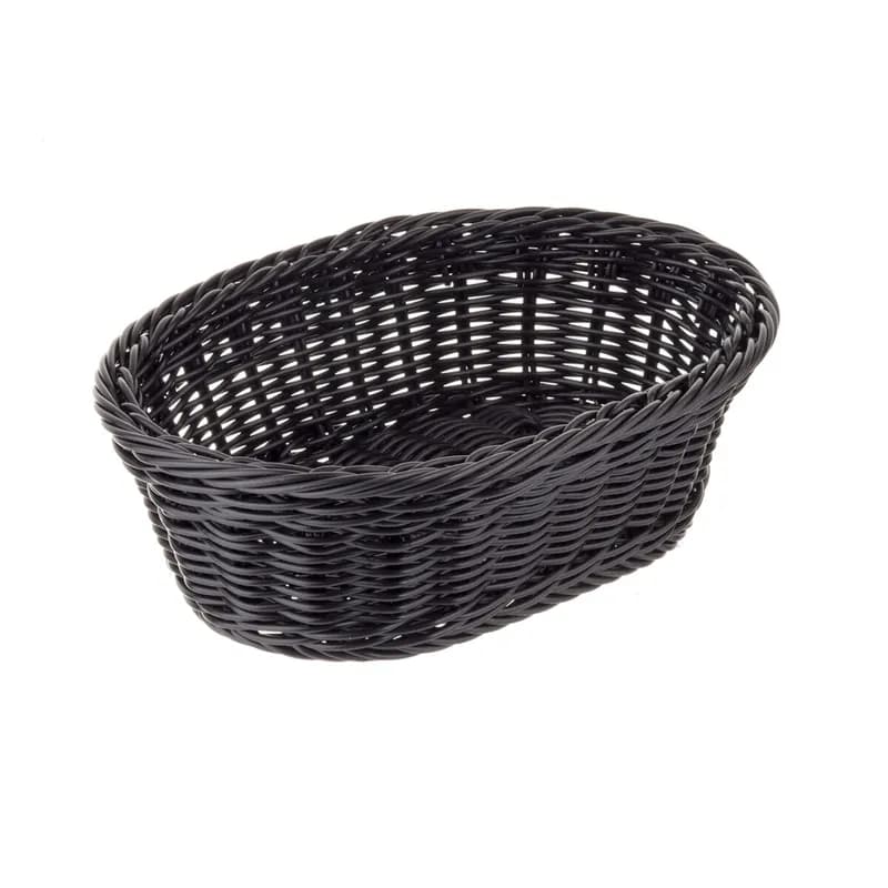 Ridal Collection™ Basket 9.25X6.25X3.25 IN PP Black Oval Dishwasher Safe Microwave Safe 12/Case