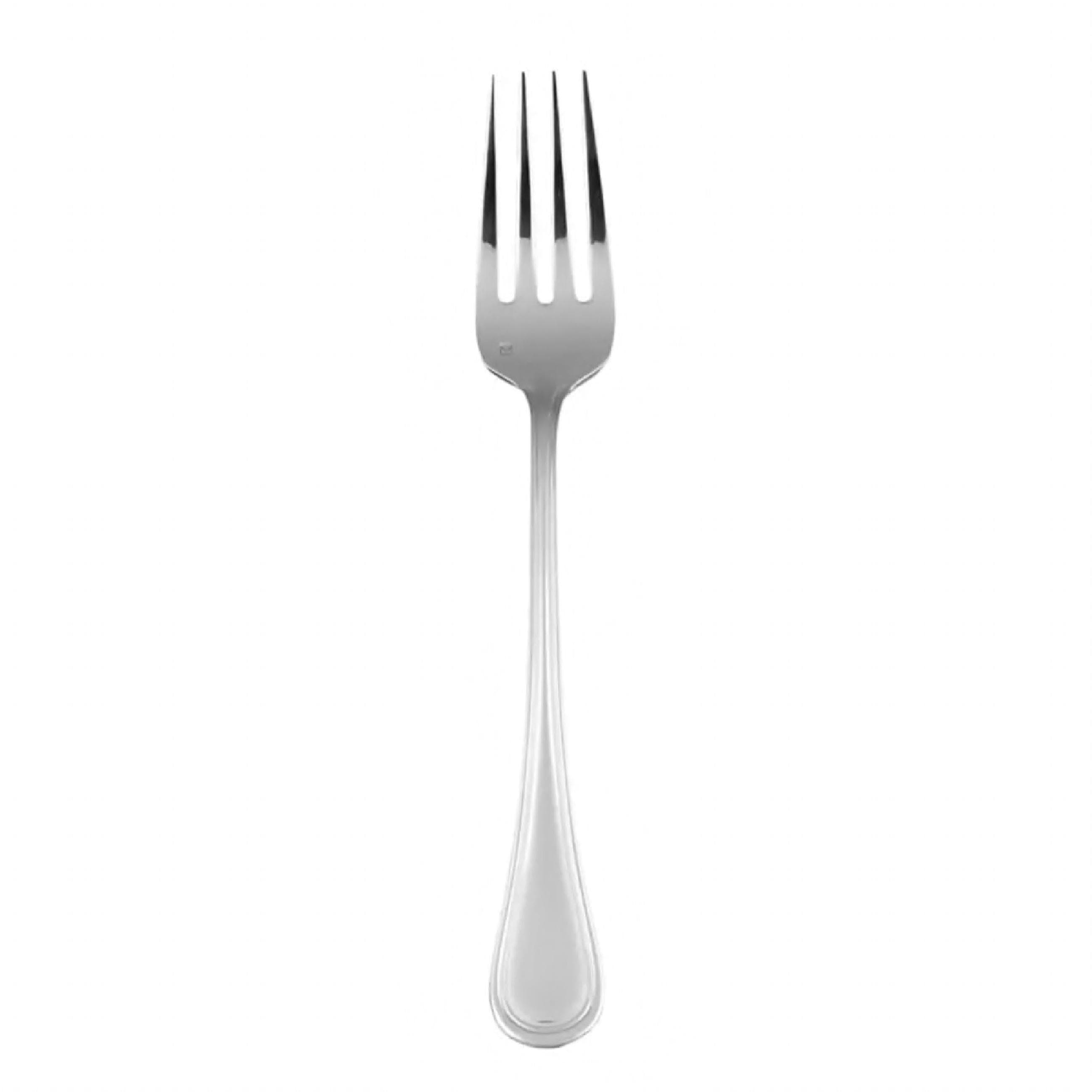 Filet Pattern Serving Fork 9.3 IN 18/10 Stainless Steel Mirror Finish Dishwasher Safe 1/Each