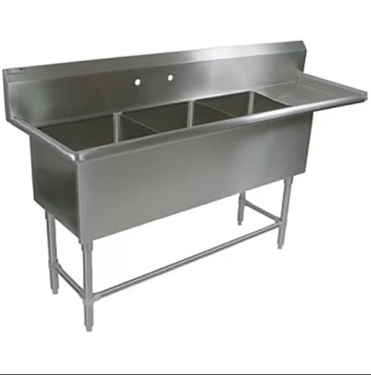 Pro-Bowl Hand Sink 25.5X70.19 IN Stainless Steel 3-Compartment 1/Each