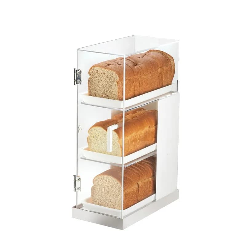 Bread Display Case 14X7X20.25 IN Stainless Steel Luxe 3-Tier 1/Each
