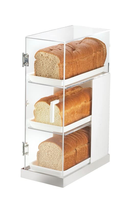 Bread Display Case 14X7X20.25 IN Stainless Steel Luxe 3-Tier 1/Each