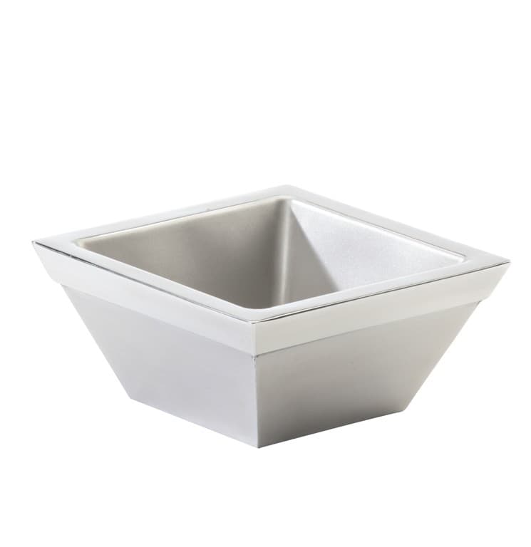 Cold Concept Bowl 7X7X4 IN Stainless Steel Square Gel-Filled 1/Each