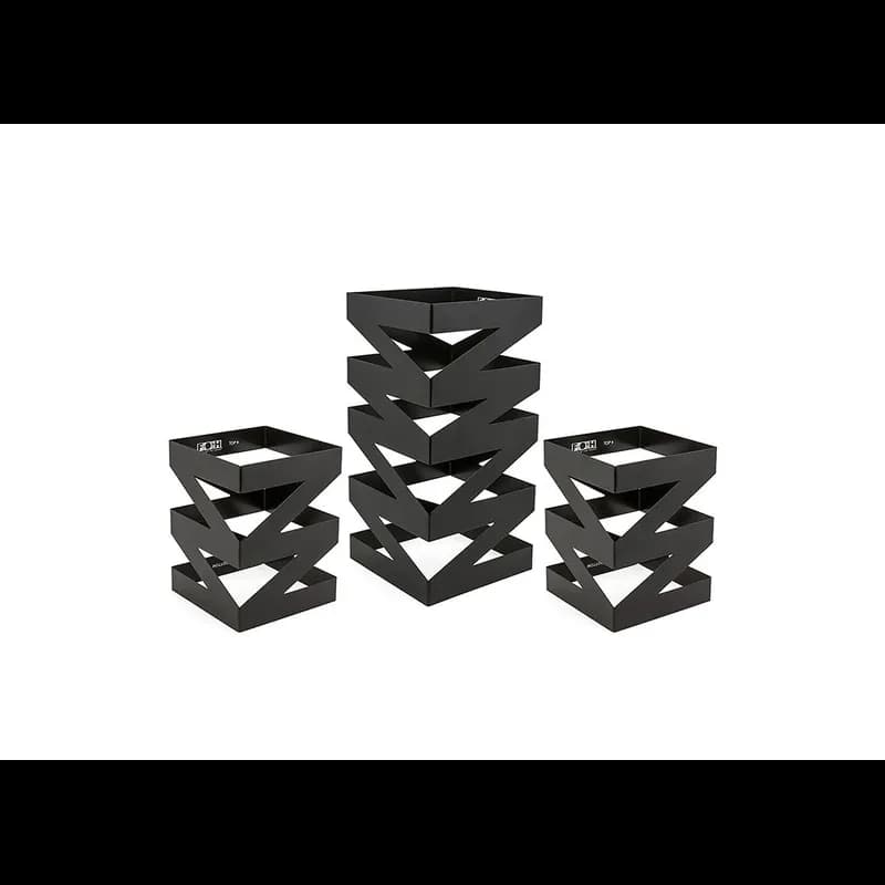 Zig Zag Risers Iron Matte Black 3/Case