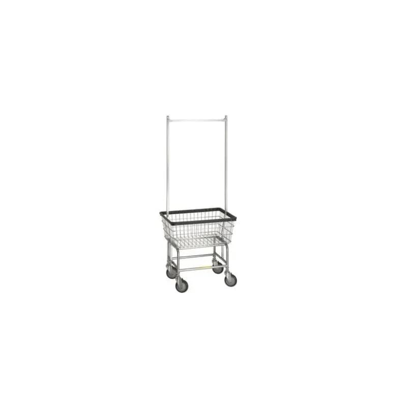 Laundry Cart 20X33X16 IN 4.5 Bushel Metal Wire With Hanging Pole 1/Each