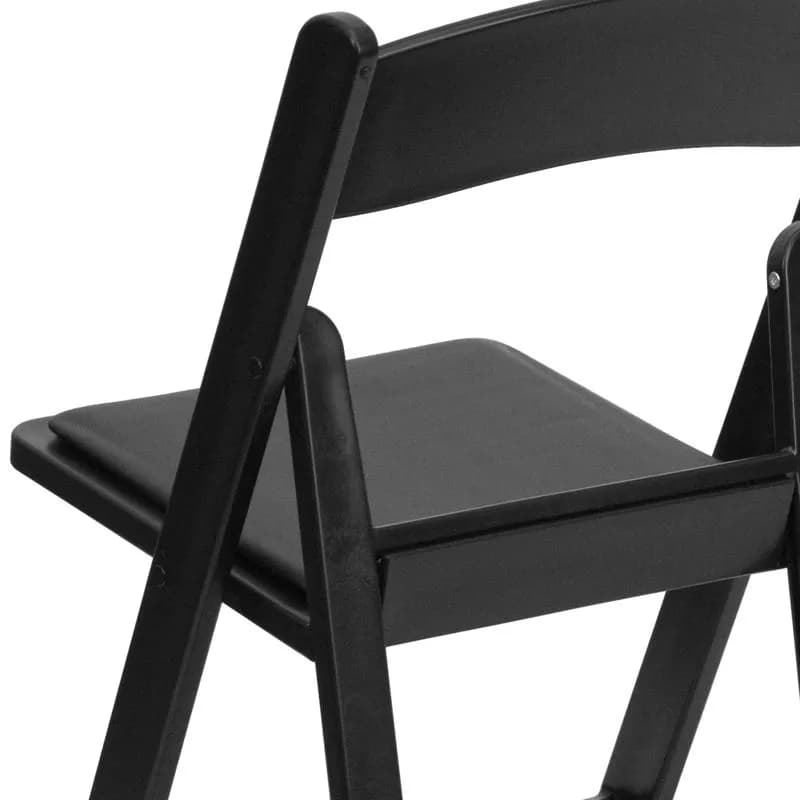Hercules Folding Chair 800 LB Black Resin Vinyl 1/Each