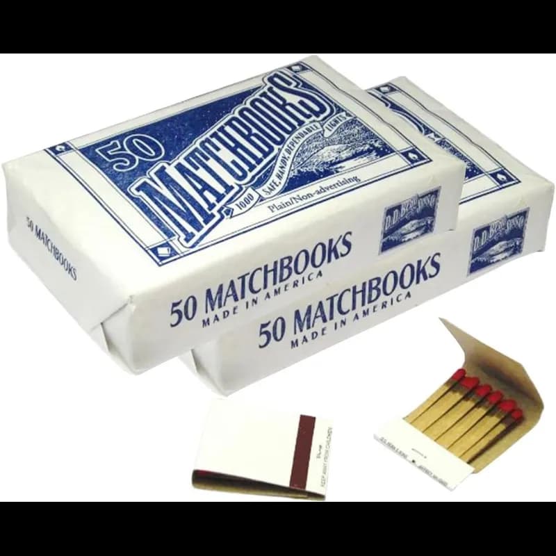 Match Stick Book White Plain 50/Case