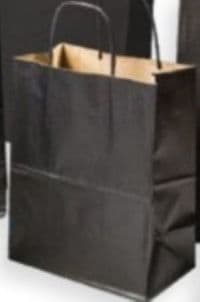 Shopping Bag 8X4X10 IN Paper Black Tint 250/Case