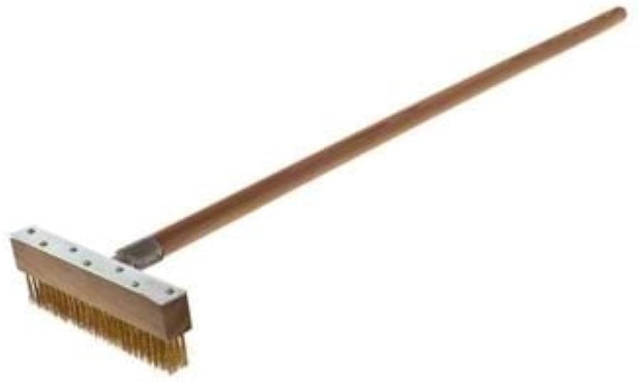 Oven Brush & Scraper Maple Brass Wire 1/Each