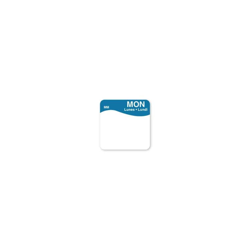 MoveMark® Blank Label 1X1 IN Monday 1000/Roll