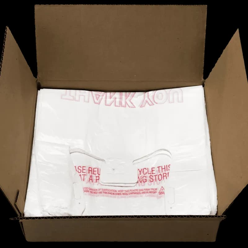 Bag 13X8X23 IN White Thank You T-Shirt 1000/Case