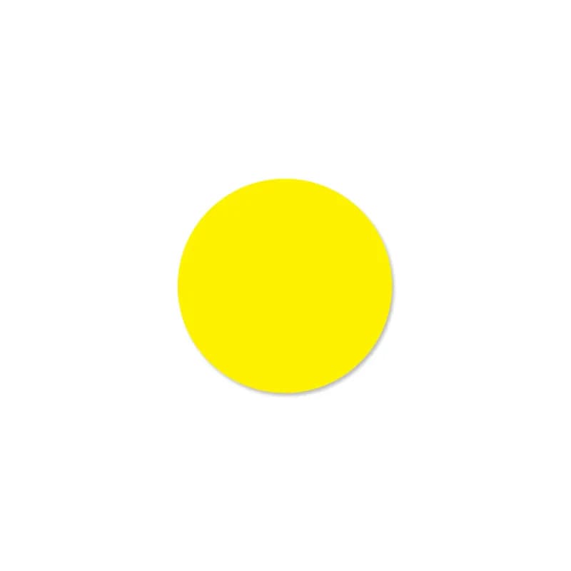 DuraMark Label 1 IN Yellow Circle Permanent Adhesive 1000/Roll