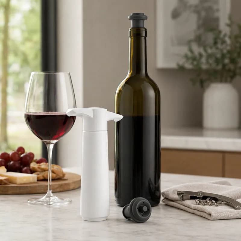 Vacu Vin Wine Saver/Stopper Plastic Rubber White Kit 1/Each