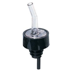 Whiskeygate Liquor Pourer SAN Clear Black 12/Bag