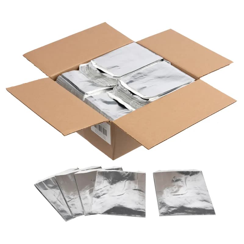 Sandwich Bag 8X2X6 IN Foil-Lined Paper Silver 1000/Case