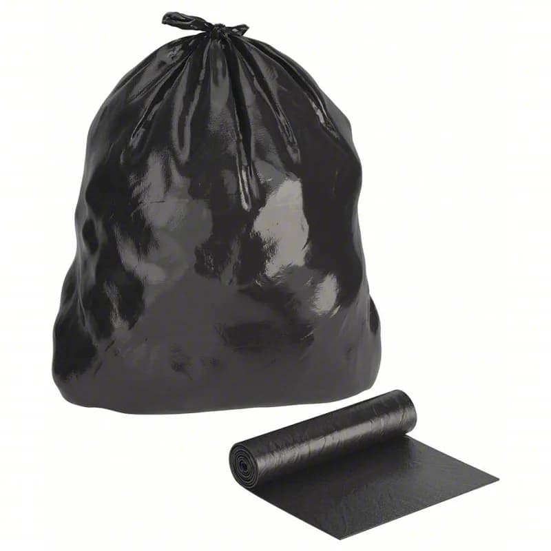 GRAINGER Tough Guy Can Liner 52X75 IN 96 GAL Black LLDPE Coreless 50/Box