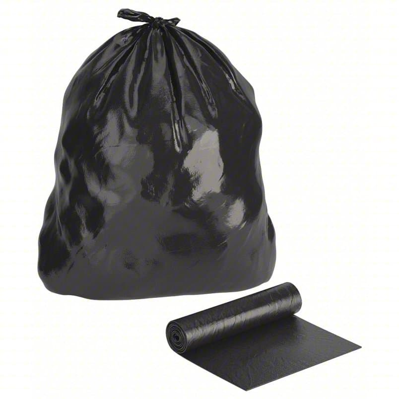 GRAINGER Tough Guy Can Liner 52X75 IN 96 GAL Black LLDPE Coreless 50/Box