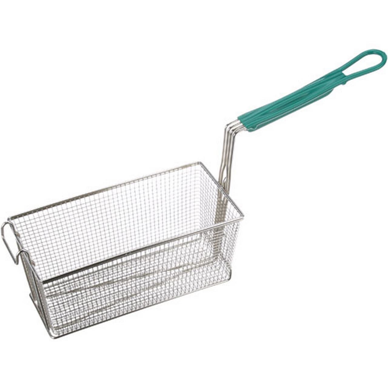 E-Z Grip Fry Basket Nickel Plated Plastic Rectangle Twin With Front Hook 1/Each