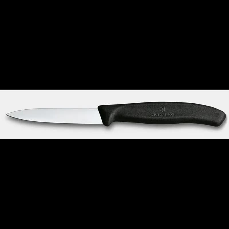 Swiss Classic Paring Knife 3.25 IN Polypropylene (PP) Stainless Steel Black Straight Edge Dishwasher Safe 1/Each