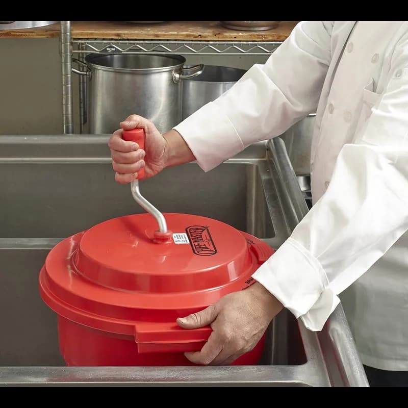 Chef Master Salad Dryer 5 GAL Red Premium 1/Each