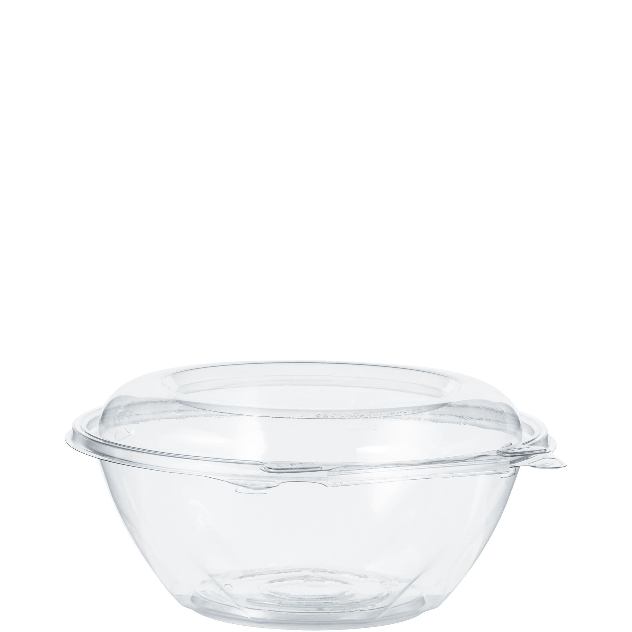 Dart® Safeseal™ Bowl & Lid Combo With Dome Lid 24 OZ PET Clear Round 50 Count/Pack 3 Packs/Case 150 Count/Case
