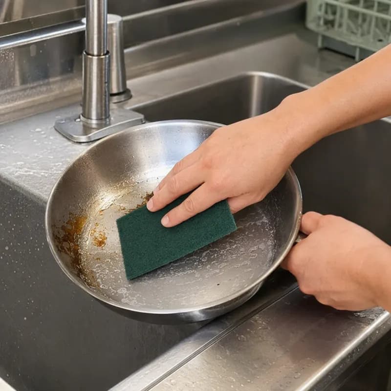 Victoria Bay Scouring Pad 6X4.5 IN Medium Duty Green 60/Case