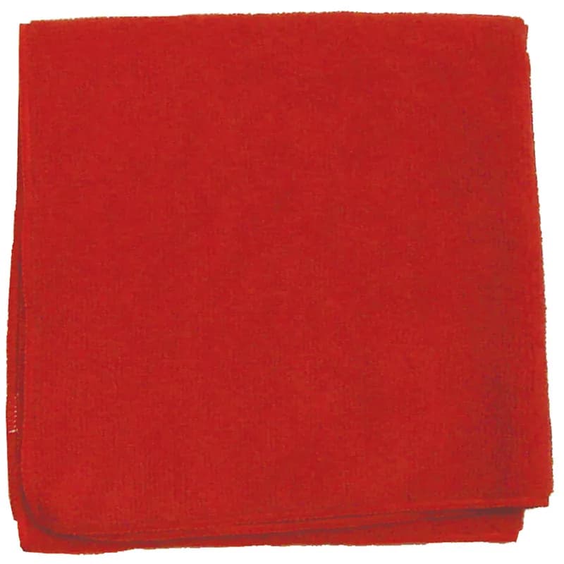 Cleaning Cloth 16X16 IN Microfiber Red 12 Count/Pack