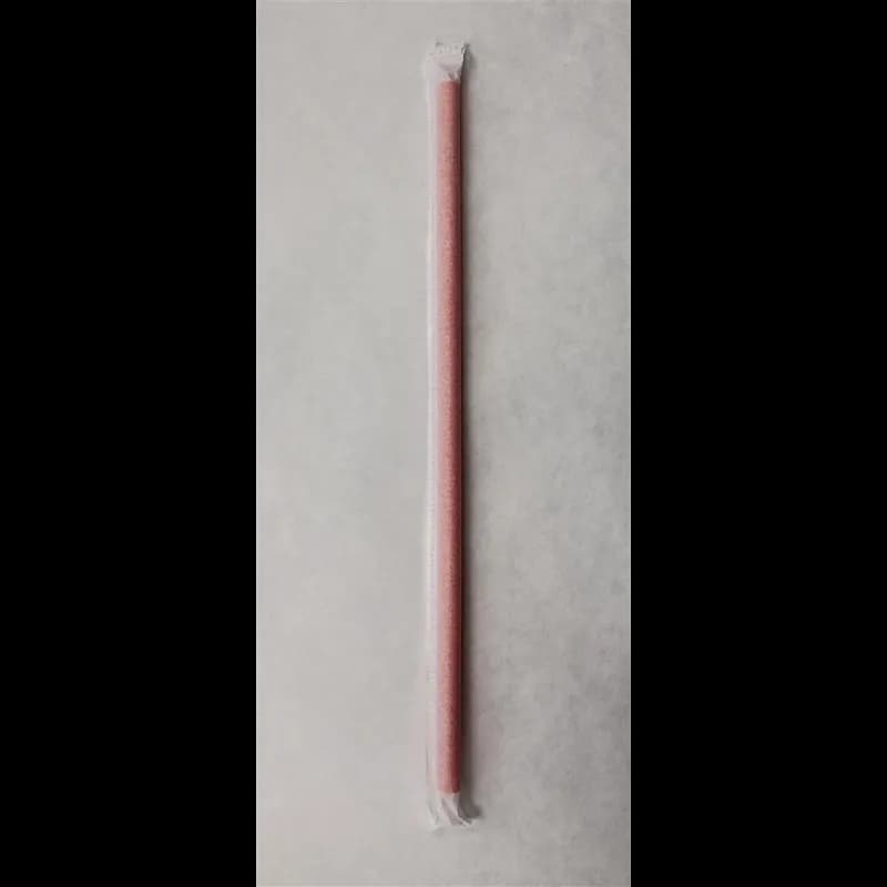 Giant Straw 10.25 IN Red Wrapped 1200/Case
