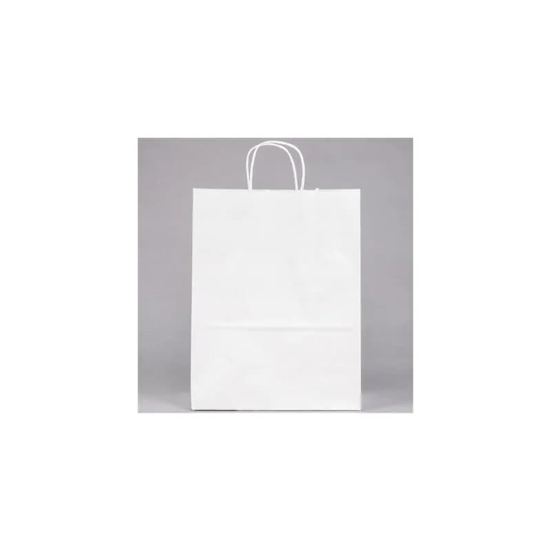 Shopper Bag 14X9.75X15.5 IN White With Rope Handle Closure 200/Case