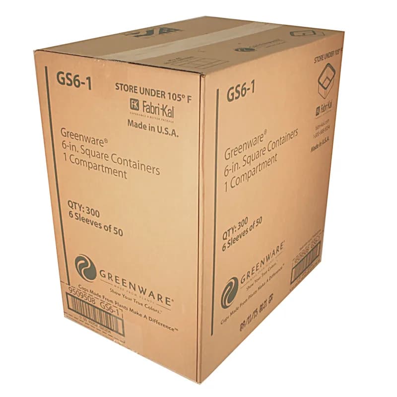 Greenware® Deli Container Base 32 OZ PLA Clear Square 300/Case