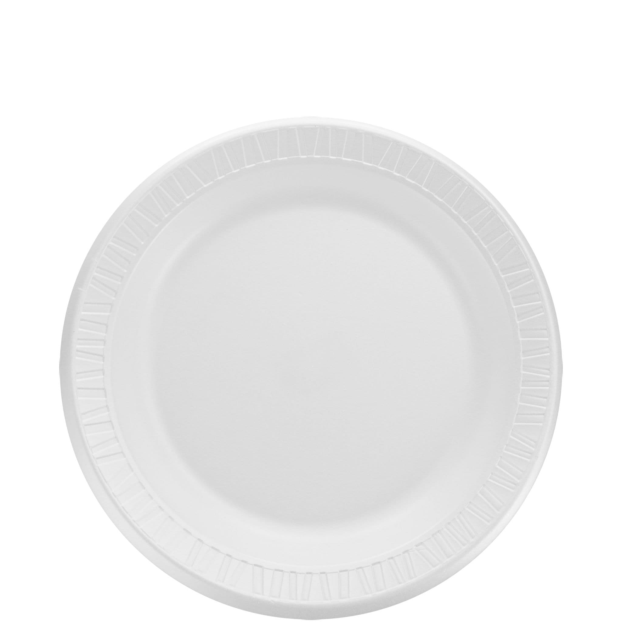 Dart® Quiet Classic® Plate 9X0.92 IN XPS Foam White Round Laminated 125 Count/Pack 4 Packs/Case 500 Count/Case
