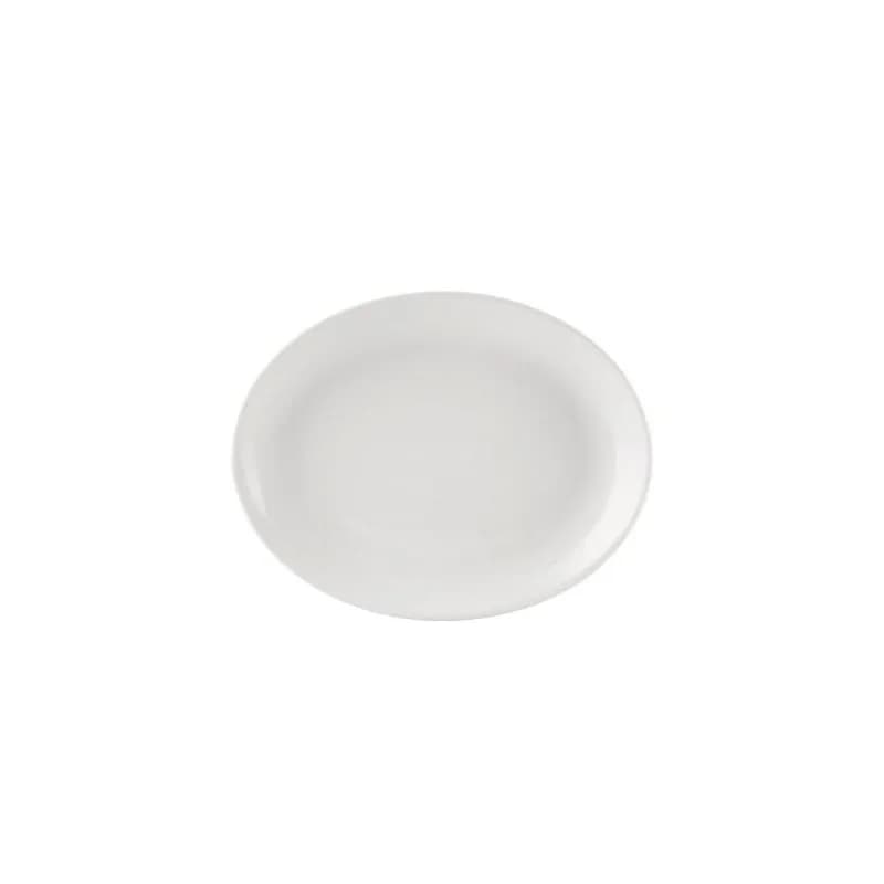 Coupe Platter 9.5 IN Porcelain Super White Oval Dual Ovenable Dishwasher Safe 24/Case