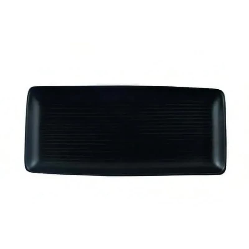 Dudson Evo Jet Collection Tray 14X6.5 IN Stoneware Black Rectangle 8/Case