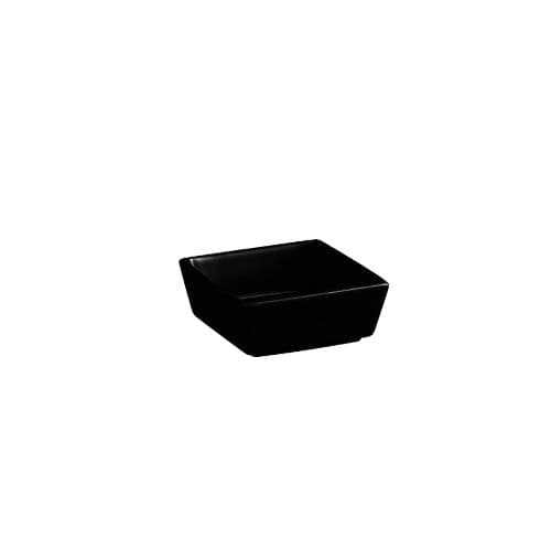 Bowl 3.5 IN 5 OZ Porcelain Black Square Dual Ovenable Dishwasher Safe 48/Case