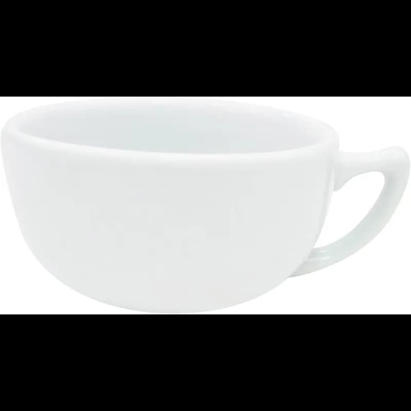 Cappuccino Cup 14 FLOZ Porcelain Super White Rolled Edge Dual Ovenable Dishwasher Safe 36/Case