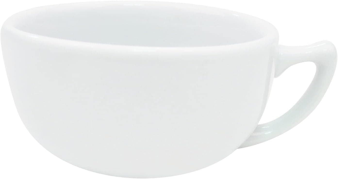 Cappuccino Cup 14 FLOZ Porcelain Super White Rolled Edge Dual Ovenable Dishwasher Safe 36/Case