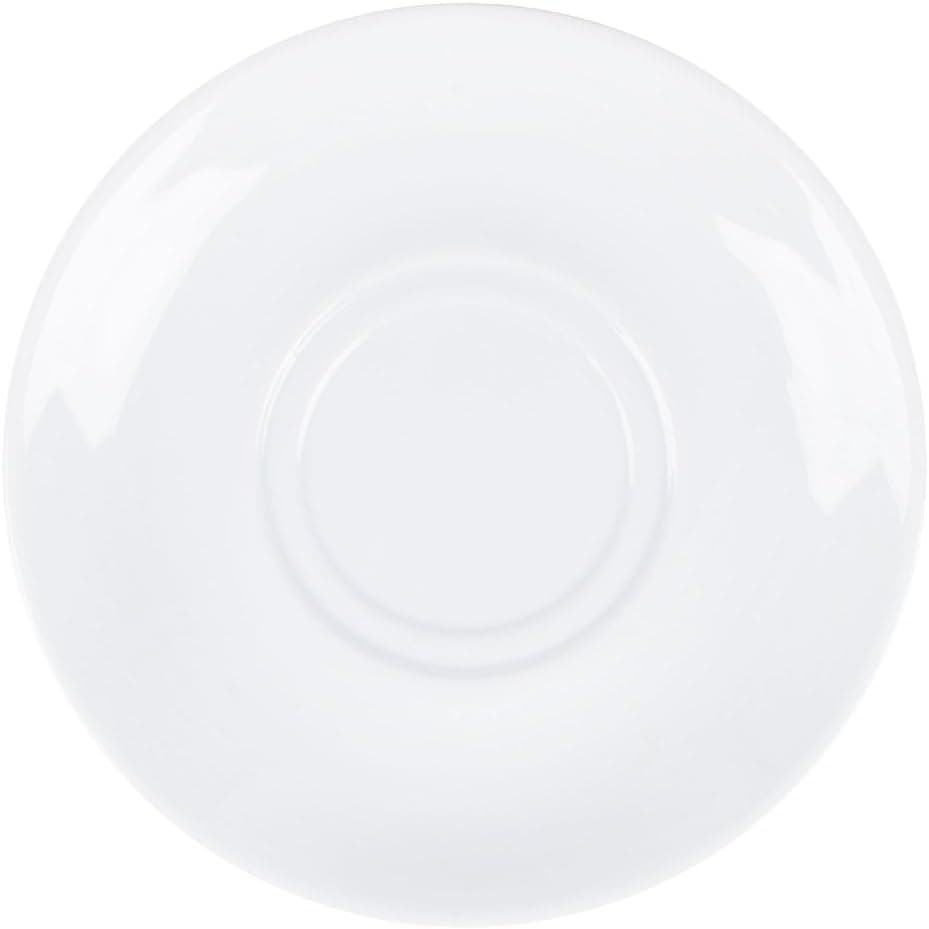 Clinton Saucer 6.875X1 IN Porcelain White Round Dual Ovenable Dishwasher Safe 36/Case