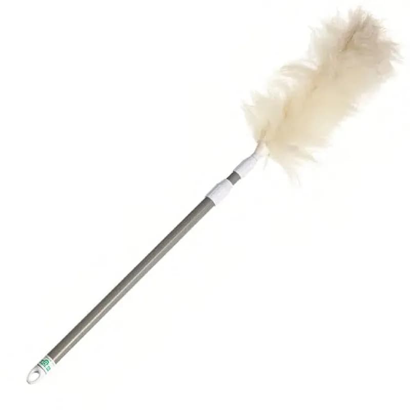 StarDuster® Pro Duster Lambswool Wood Gray White Telescopic 30-60IN Extension Handle 10/Case