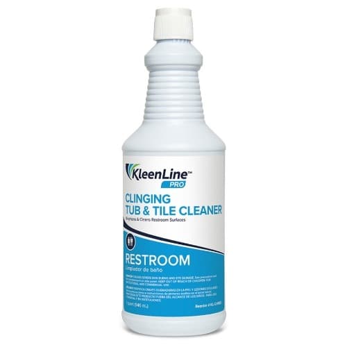 KleenLine™ Pro Mint-Wintergreen Tub & Tile Cleaner 1 QT RTU 9% Hydrochloric Acid (HCL) Individual Clinging 12/Case