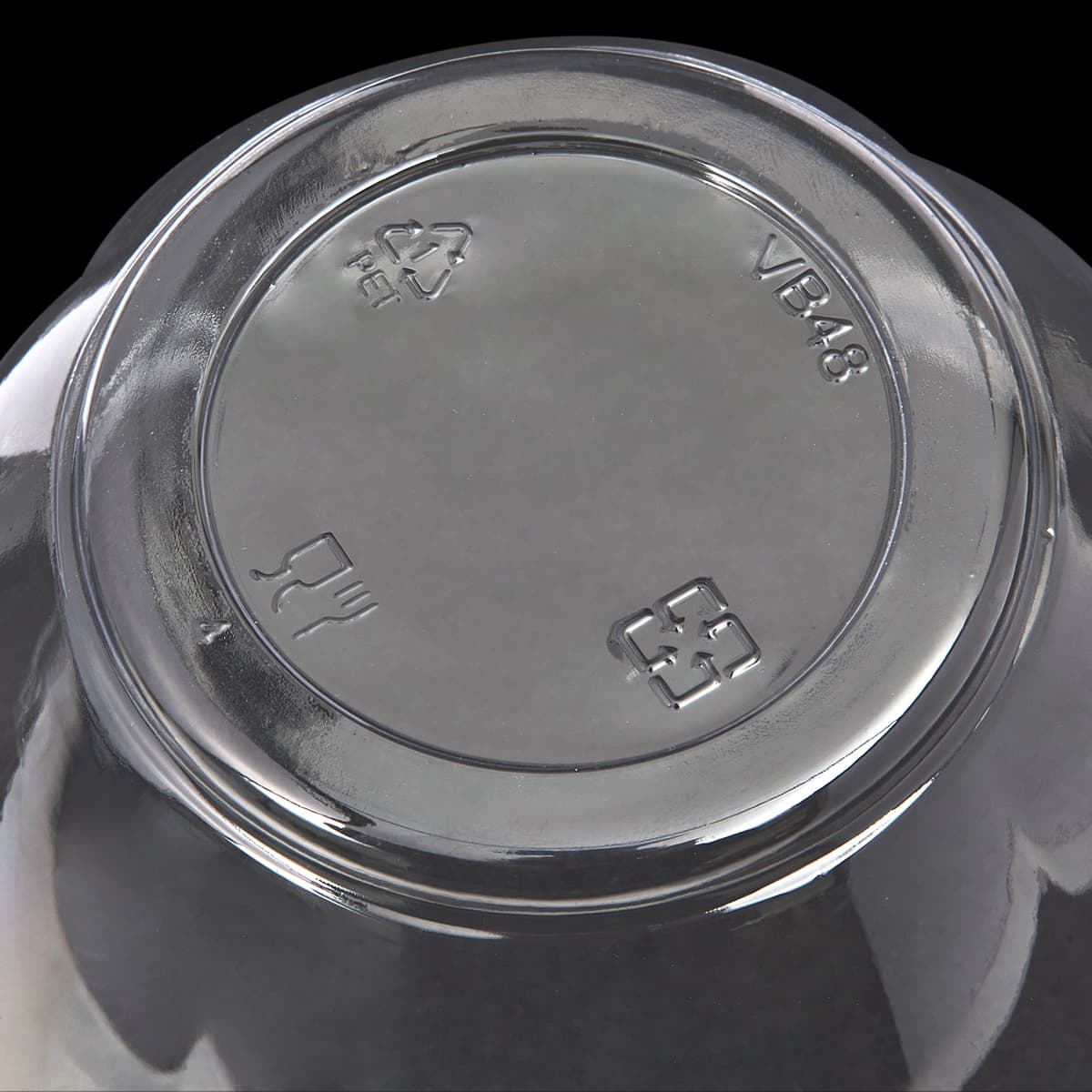 Victoria Bay Salad Bowl & Lid Combo With Dome Lid 48 OZ PET Clear Round Unhinged 150/Case